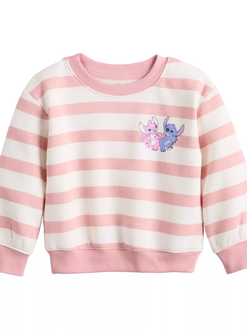 jumping beans - Pink and White Striped Sweatshirt - 2T
